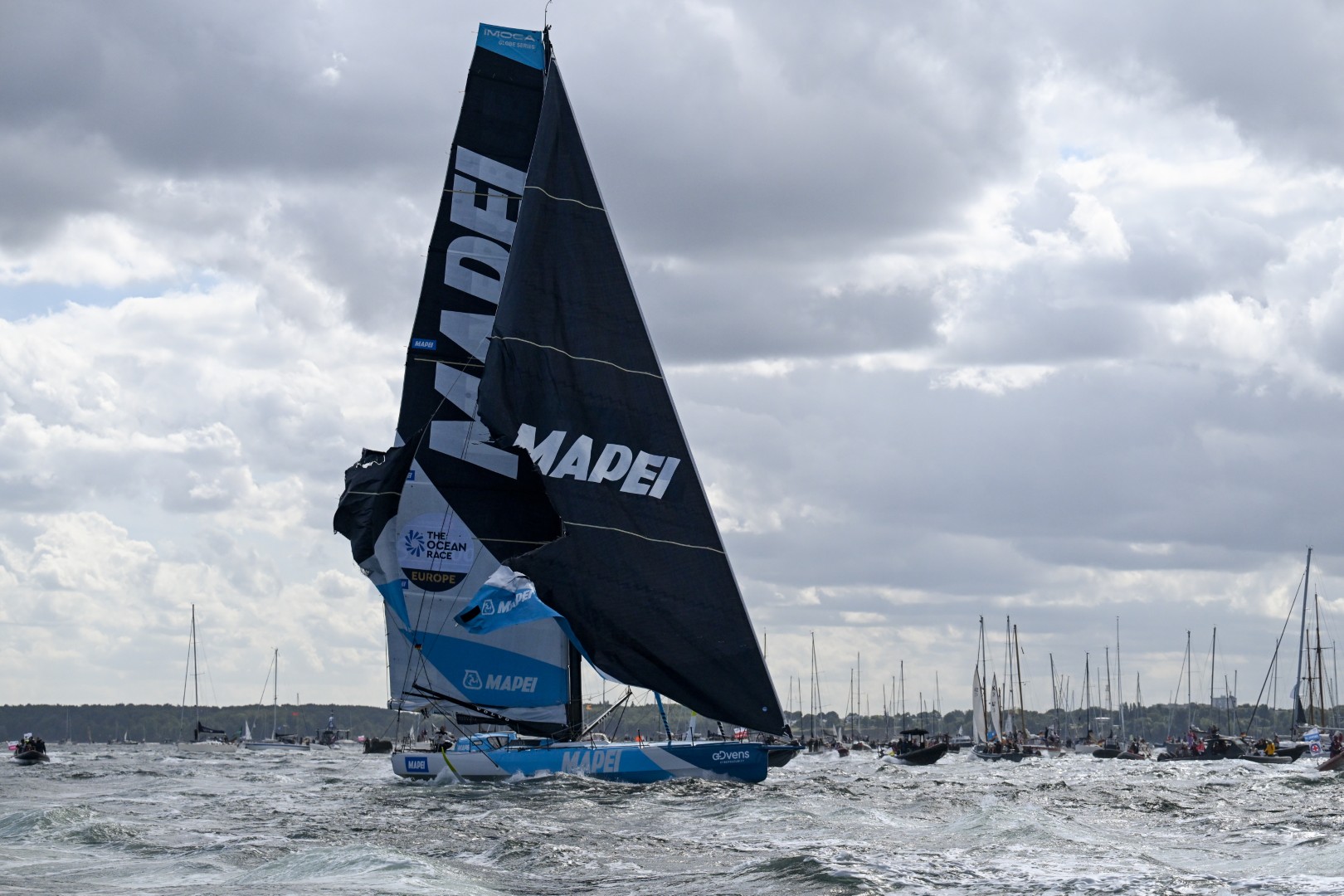 Spectacular collision sends two boats back to Kiel after the spectacular start of the Ocean Race Europe